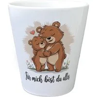 speecheese Blumentopf Zwei kuschelnde Bären Blumentopf - Du bist alles