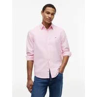 Tommy Jeans Langarmhemd TJM REGULAR OXFORD mit Rundhalsausschnitt, Button-down-Kragen