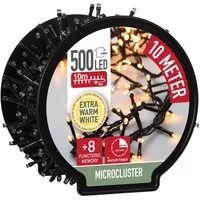 Spetebo Lichterkette Lichterkette auf Trommel - 500 Micro Cluster LED, 500-flammig, mit Timer Funktion