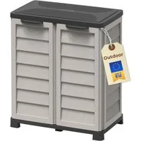 GarPet Garten-Geräteschrank Gartenschrank Wetterfest Outdoor Kunststoff Schrank Balkonschrank