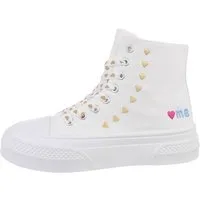 Ital-Design Damen High-Top Freizeit Sneakerboots (85697904) Flach Sneakers High in Weiß