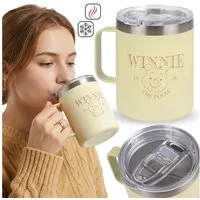 Disney Winnie Puuh Thermobecher Disney Winnie Puuh Thermobecher mit Griff, Edelstahl, 400 ml