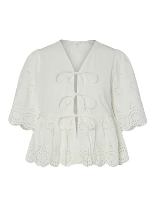 Y.A.S - YASCORNELIA 2/4 TIE TOP S. NOOS Star White - Gr. - 36