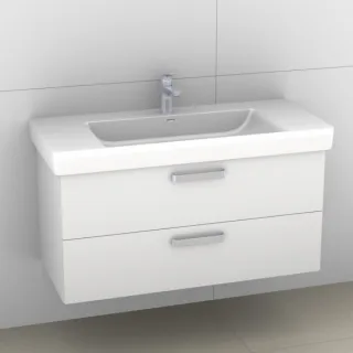 Artiqua 415 Waschtischunterschrank für Pro S 813966 Weiß Glanz, 415-WU2L-L58-7050-68 415-WU2L-L58-7050-68