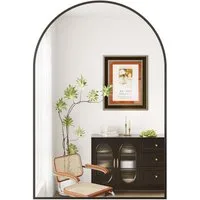 GarveeMore Badspiegel Bogen Badezimmer Spiegel Wand montiert mit Bogen Rahmen