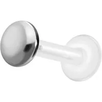 PIERCINGLINE Piercing-Set PTFE Labret mit Innengewinde + Titan-Aufsatz FLACH (Labrets, 1-tlg)