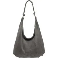 Caspar Schultertasche Damen Vintage Leder Tasche Hobo Bag - CLASSIC LINE - Modell No.617, 100% italienisches Veloursleder, samtig weich, angenehmer Tragekomfort