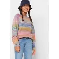 bonprix Strickpullover mit Rundhalsausschnitt und Raglanärmeln, für kühlere Tage, Grobstrick