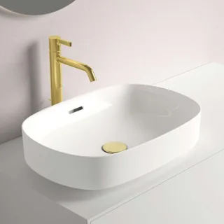 Ideal Standard Linda-X Aufsatzschale T440101 mit Überlauf, ohne Hahnloch, 550 x 380 x 155 mm, weiß