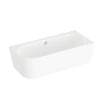 VitrA Geo Badewanne back to wall Ecke rechts 180 x 80 cm mit Überlauf Weiß Hochglanz,65461008000 65461008000