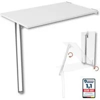 KDR Produktgestaltung Klapptisch 80x50 Wandklapptisch Esstisch Küchentisch Schreibtisch Wand Tisch, Weiß
