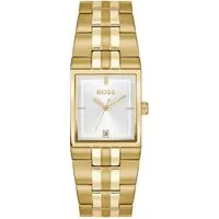 BOSS Quarzuhr STRIVO 1514332, Armbanduhr, Damenuhr, Herrenuhr, Edelstahlarmband, analog, Tag
