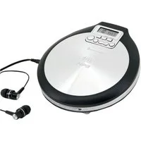 Soundmaster Tragbarer CD-Player mit Hörbuch- & Resume-Funktion, Anti-Shock, X-Bass CD-Player (Akkuladefunktion, Stereo-Ohrhörer inklusive, Netzadapter enthalten)