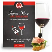 mitmach-krimi Spiel Krimi-Dinner, Vino, Tapas und EIN Mord - Krimi-Dinner Spiel 4 Personen