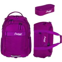 ELEPHANT Schulrucksack Hero Signature Schultasche (Set, 3-tlg., 3 Teile Rucksack Sporttasche Mäppchen Box), Softcase Schulranzen Schulmappe +rsm