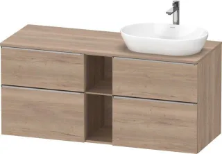 Duravit D-Neo Konsolen-Waschtischunterbau wandhängend 1400x550x664 Az 2 Ei DE4970R70550000