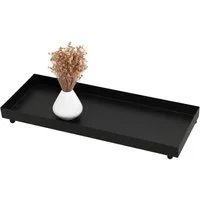 Spetebo Dekotablett Metall Kerzentablett rechteckig - 40 x 15 cm (Anzahl, 1 St., Stück), Mit Kugel-Füßen