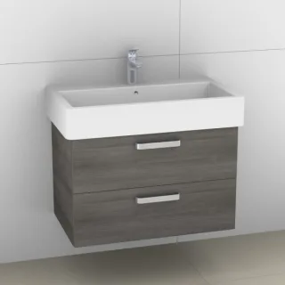 Artiqua 411 Waschtischunterschrank für Vero 045480 Graphit Struktur quer, 411-WU2L-D19-7070-401 411-WU2L-D19-7070-401