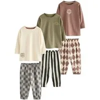 Next Pyjama Oversized Fit Schlafanzüge, 3er Pack (6 tlg)