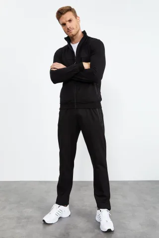 Herren Sweatshirt mit Reißverschluss und Hose Set