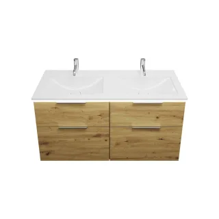 Burgbad Mineralguss Waschtisch-Set Eqio Eiche Dekor Urban/Alpinweiss, SEZG122F5662C0001 SEZG122F5662C0001