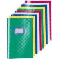 Herlitz Schulheft 10 Herlitz Heftumschläge / Hefthüllen DIN A5 / Baststruktur / 5 Farben