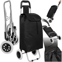 tectake Einkaufstrolley Shopping-Trolley, mit 35 l Fassungsvermögen, lässt sich klappen, Abnehmbarer Bezug, ausgestattet mit Gummizug, leichtgängige Laufräder