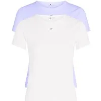 Tommy Jeans T-Shirt TJW 2PACK C-NECK TEE (Packung, 2-tlg., 2er) mit Logo-Stickerei