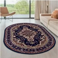 OTTO home Teppich Oriental, Made in Belgium, oval, Höhe: 7 mm, Orient-Optik, mit Bordüre, Teppich, Kurzflor, Weich, Kundenliebling