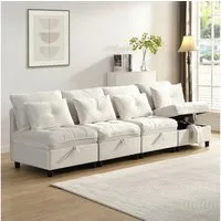 OKWISH Schlafsofa 4-Sitzer modulares trennbares Sofaset, Set, Frei kombinierbar