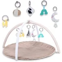 oyajia Spielbogen Baby-Spielmatte, Fitness, Krabbeldecke, Spielecke, 85 x 85 × 53 cm, (Geeignet für Neugeborene von 0–12 Monaten zur Wachstumserkundung), Faltbare Matte,Spielbogen für Babys Aktivitätsdecke