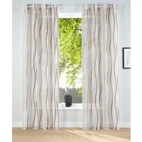 OTTO home Gardine Dimona (2 St), Ösen, transparent, Voile, 2-er Set, transparent, Voile, Polyester, Wellen
