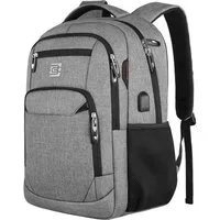 HAUSS SPOLE Laptoprucksack Reisetasche Rucksäcke mit USB-Ladeport, wasserdicht, verstellbare (mit USB-Ladeanschluss, Laptopfach und Anti Diebstahl Tasche, Backpack mit Laptopfach), Oxford-Stoff, Polyester