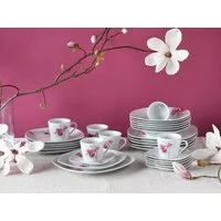 CreaTable Kombiservice Amelie Aiko, Kombi-Service 30-tlg (30-tlg), 6 Personen, Porzellan, Blumendekor