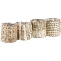 Mica Decorations Blumentopf Übertopf Alexis Ø 7 x 7 cm weiß-beige