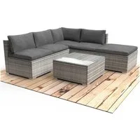 BRAST Gartenlounge-Set Oase für 4 Personen inkl. extra Dicke Kissen, Outdoor Loungemöbel Sitzgruppe Essgruppe Garnitur