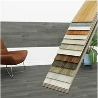 Hexim Vinylboden, Vinyldielen 0,97m² selbstklebend PVC Wandverkleidung Bodenbelag Holzoptik 91x15cm Paneele für Wand & Boden Holzdielen grau (7 Dielen Smoky Grey - 1817-9)