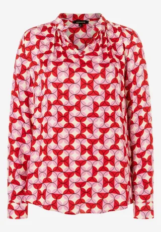 MORE & MORE - Printbluse rosa - Gr. - 42