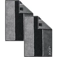 JOOP! Handtuch 2 Stück Joop! Frottier Gästetuch 1658-97 Lines Schwarz 30x50, Walkfrottier (2-St)