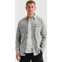 PME LEGEND Jeanshemd Denim Shirts Sunset Greyblue Shade mit Druckknopfleiste