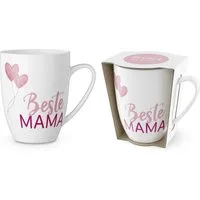 La Vida Tasse Kaffeetasse Tee Kaffee Tasse Becher 0,25l Geschenk la vida Beste Mama, Material: Porzellan