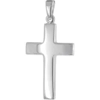 trendor Kreuzanhänger 21641, Kreuz-Anhänger für Herren Silber 925 rhodiniert 27 mm