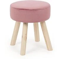 Feeling4Home Sitzhocker Adeline in Samt-Optik, Rosa