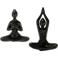 I.GE.A. Dekofigur Yoga-Frau, 2er Set, Yogafigur, Yogaskulptur