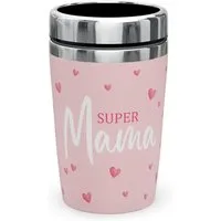 La Vida Thermobecher Thermobecher Isolierbecher Kaffeebecher To Go 240ml la vida Supermama, Material: Edelstahl, Kunststoff