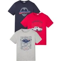 bonprix T-Shirt (Packung, 3-tlg) regular fit, kurze Ärmel, aus Baumwolle