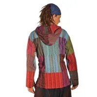 SIMANDRA Kapuzenhemd Patchwork handarbeit