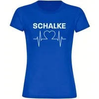 multifanshop T-Shirt Damen Schalke - Herzschlag - Frauen