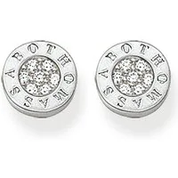 THOMAS SABO Paar Ohrstecker Classic Pavé Schwarz, Classic Pavé Weiß, mit Zirkonia (synth)