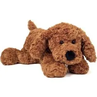 Teddy Hermann® Kuscheltier Schlenkerhund liegend dunkelbraun, 28 cm, mit Schlenkerbeinen